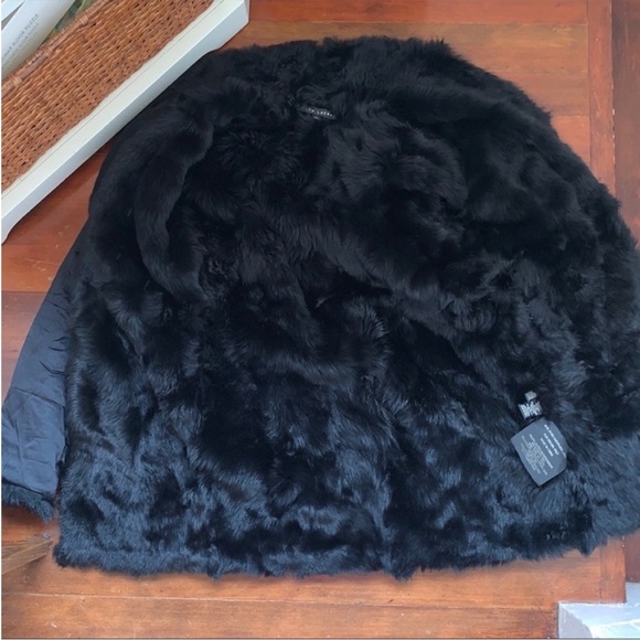 Ralph Lauren Black Label Shearling Lined Silk Parka in Black - Picture 3 of 16